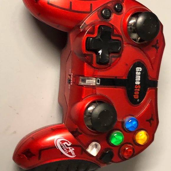 Red Game Stop Mad Catz 2.4Ghz Wireless Controller for PS2 - Picture 12 of 14